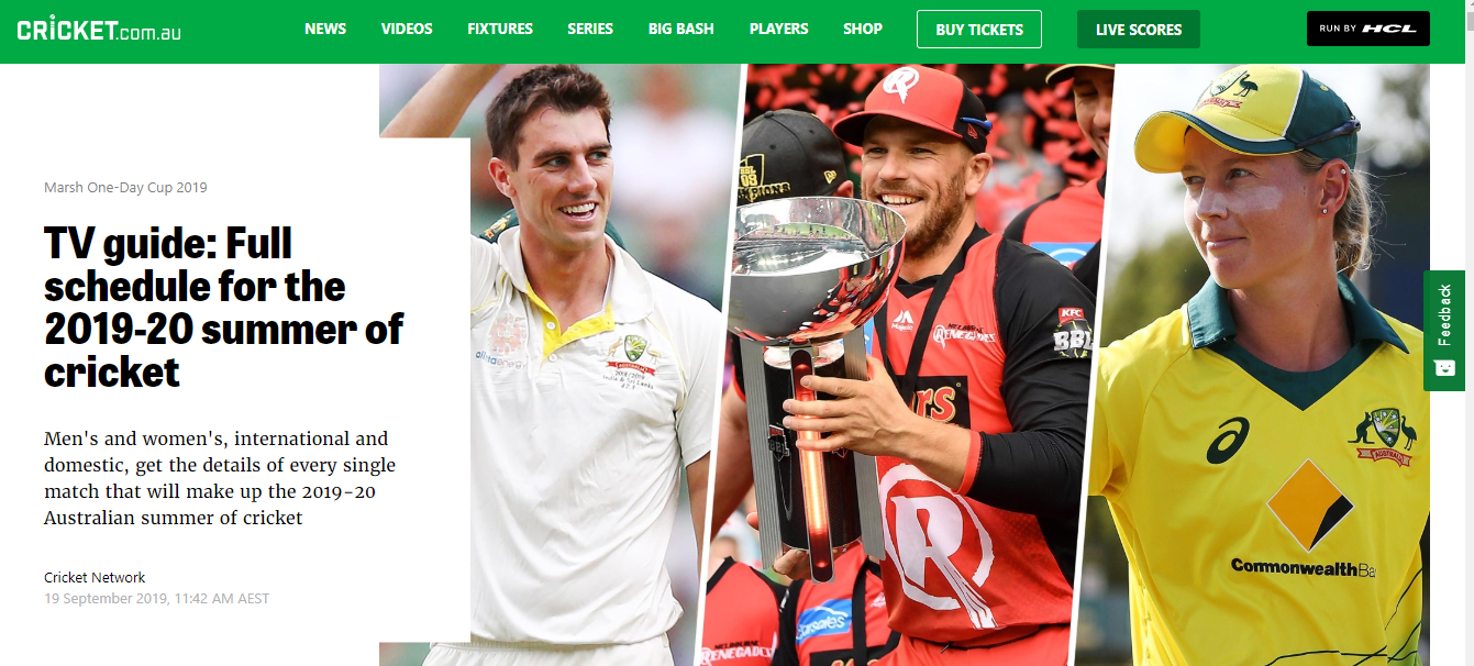 How to Watch Cricket in Australia
