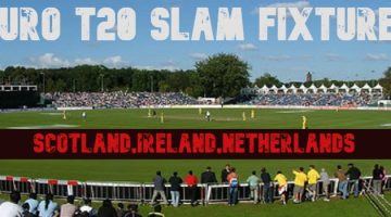 Euro T20 Slam Fixture